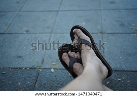 Similar – Image, Stock Photo flip-flop crosswalk