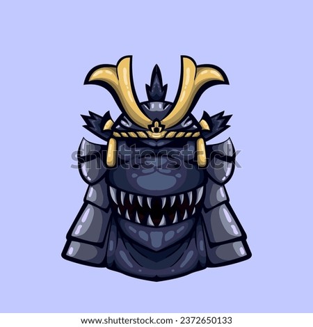 godzilla kabuto vector illustration. object symbol logo. godzilla