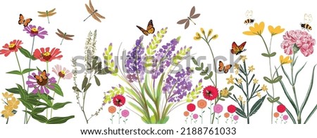 Similar – Image, Stock Photo flower with bee Summer