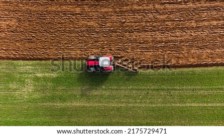 Similar – Image, Stock Photo Aerial View Of Green Forest And Meadow Hill Landscape Near River. Top View Of Beautiful Nature From High Attitude.