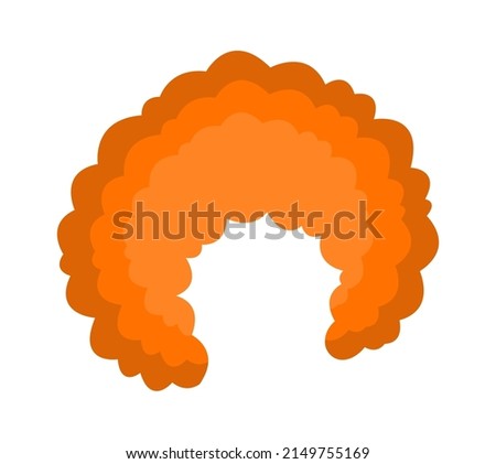 Photo Booth Prop clown wig. Vector illustration