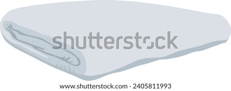 Folded Blanket Laundry Vector Illustration