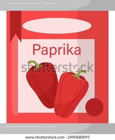 Can With Paprika Vector Illustration