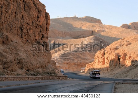 Trams in the Valley of the King\'s, Luxor, Egypt