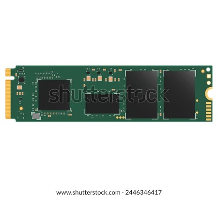 Solid State Drive. SSD isolated on white background