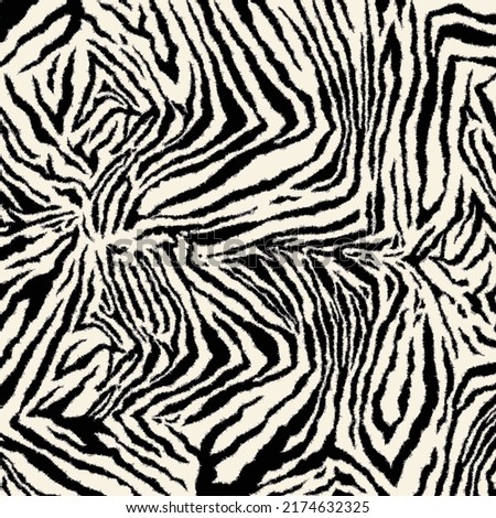 zebra pattern black white tiger design  Imagine de stoc © 