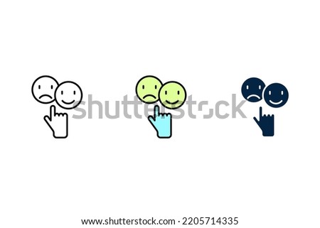 Feedback and review concept line icon. Simple element illustration. Feedback and review concept outline symbol design.