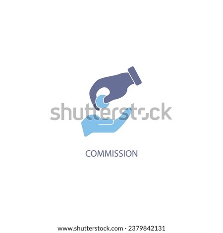 Commision concept line icon. Simple element illustration. Commision concept outline symbol design.