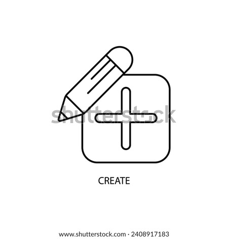 create concept line icon. Simple element illustration. create concept outline symbol design.