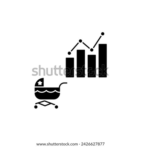 birth rate concept line icon. Simple element illustration. birth rate concept outline symbol design.