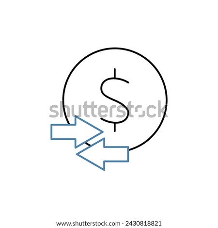 transaction concept line icon. Simple element illustration. transaction concept outline symbol design.