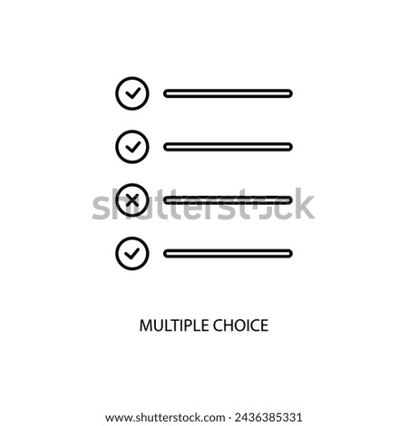 multiple choice concept line icon. Simple element illustration. multiple choice concept outline symbol design.