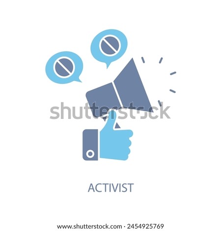 activist concept line icon. Simple element illustration. activist concept outline symbol design.