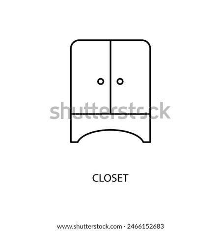 closet concept line icon. Simple element illustration. closet concept outline symbol design.