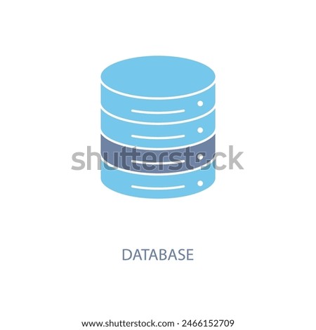 database concept line icon. Simple element illustration. database concept outline symbol design.