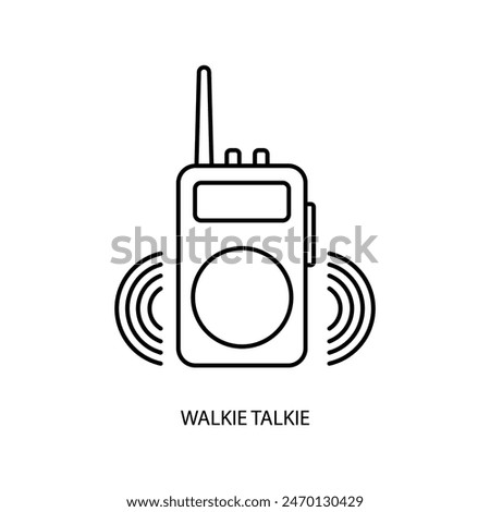 walkie talkie concept line icon. Simple element illustration. walkie talkie concept outline symbol design.