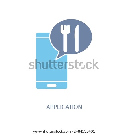 application concept line icon. Simple element illustration. application concept outline symbol design.