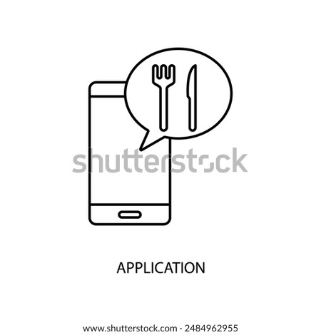 application concept line icon. Simple element illustration. application concept outline symbol design.