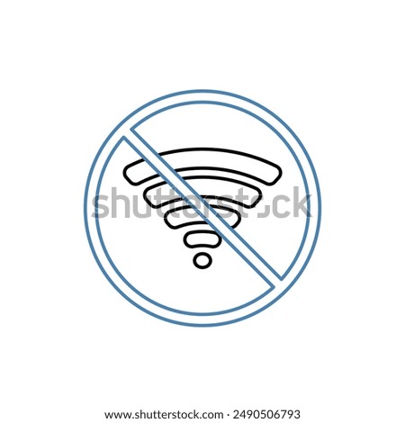 disconnect concept line icon. Simple element illustration.disconnect concept outline symbol design.