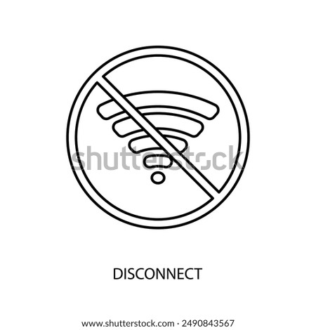 disconnect concept line icon. Simple element illustration.disconnect concept outline symbol design.