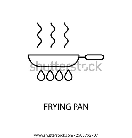 frying pan concept line icon. Simple element illustration. frying pan concept outline symbol design.