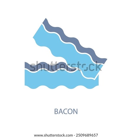 bacon concept line icon. Simple element illustration. bacon concept outline symbol design.