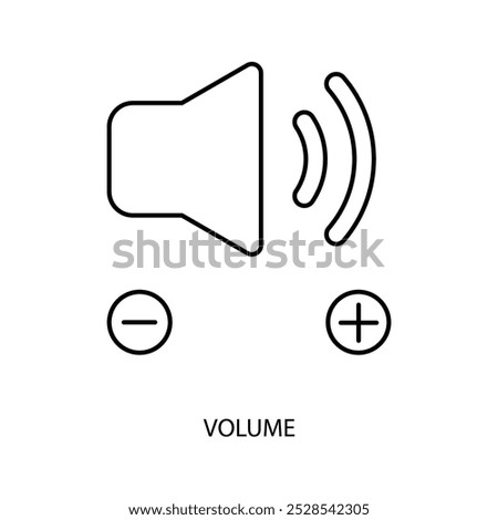 volume concept line icon. Simple element illustration. volume concept outline symbol design.