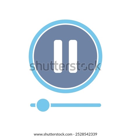 pause concept line icon. Simple element illustration. pause concept outline symbol design.