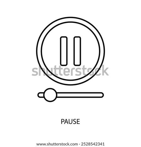 pause concept line icon. Simple element illustration. pause concept outline symbol design.