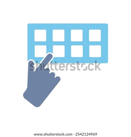 pin code concept line icon. Simple element illustration. pin code concept outline symbol design.