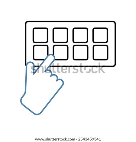 pin code concept line icon. Simple element illustration. pin code concept outline symbol design.