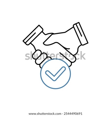 agreement concept line icon. Simple element illustration. agreement concept outline symbol design.