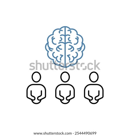 brainstorm concept line icon. Simple element illustration. brainstorm concept outline symbol design.