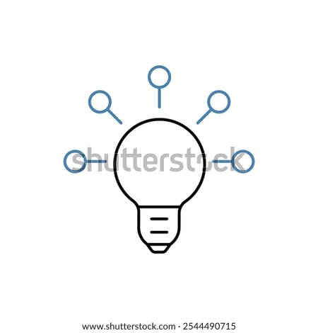 share idea concept line icon. Simple element illustration. share idea concept outline symbol design.