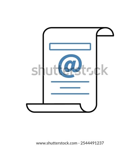 newsletter concept line icon. Simple element illustration. newsletter concept outline symbol design.