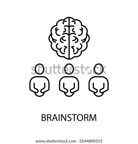 brainstorm concept line icon. Simple element illustration. brainstorm concept outline symbol design.