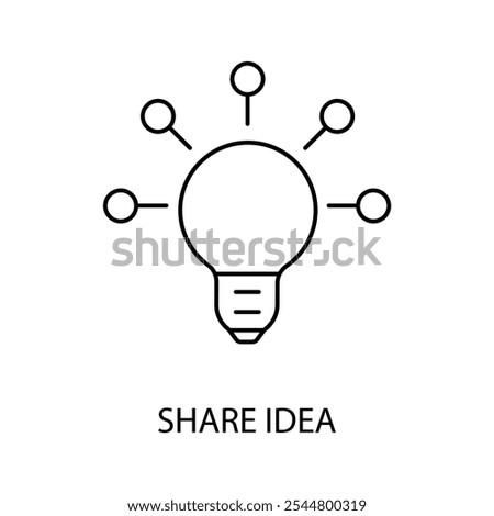 share idea concept line icon. Simple element illustration. share idea concept outline symbol design.