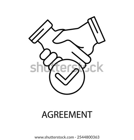 agreement concept line icon. Simple element illustration. agreement concept outline symbol design.