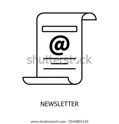 newsletter concept line icon. Simple element illustration. newsletter concept outline symbol design.