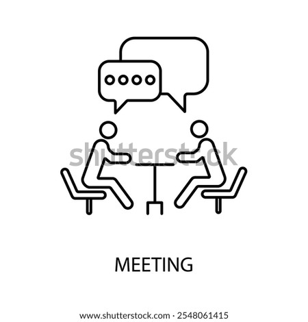 meeting concept line icon. Simple element illustration. meeting concept outline symbol design.