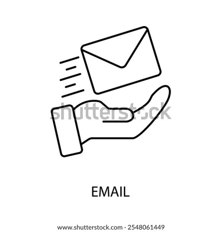 email concept line icon. Simple element illustration. email concept outline symbol design.