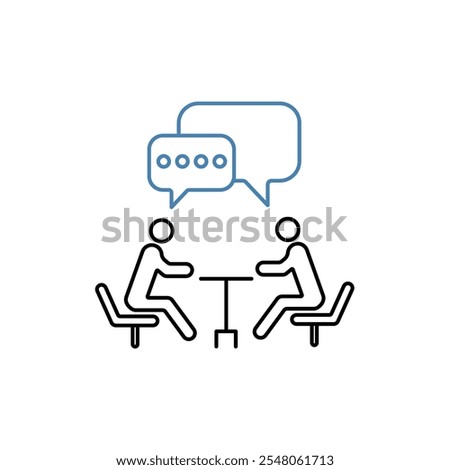 meeting concept line icon. Simple element illustration. meeting concept outline symbol design.