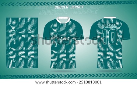 White Feather Customizable Vector Jersey Design for Sublimation and Team Sports