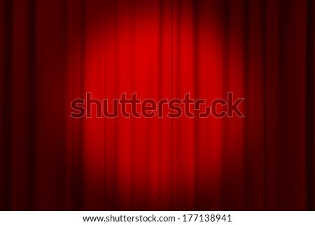 red curtain on theater or cinema