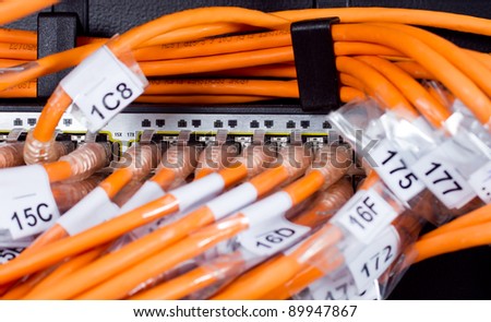 network router and cables