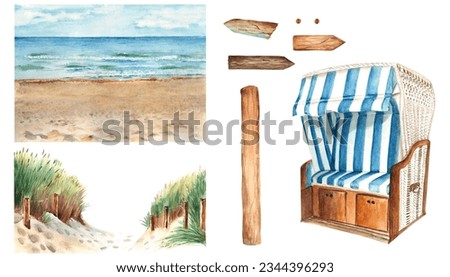 Similar – Image, Stock Photo Dune grass at the Baltic Sea beach