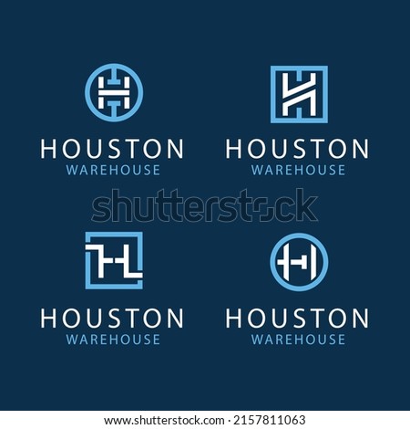 flat design h letter logo template Stock fotó © 
