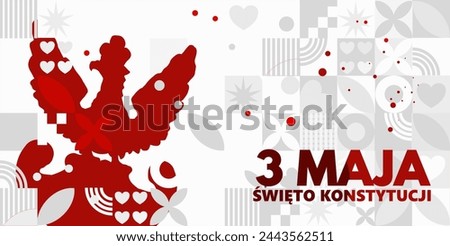 Constitution Day May 3 - banner, vector illustration