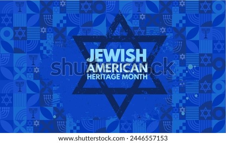 Jewish American Heritage Month. Poster, card, banner and background	