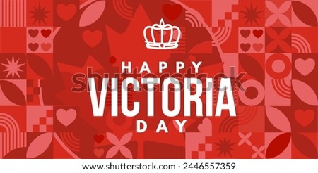 Happy Victoria Day, Canada. illustration, banner,	